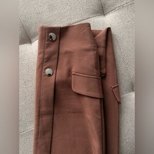 Dynamite Rust Pink/Brown Mini Skirt with Button Detail